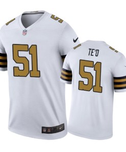 New Orleans Saints #51 Manti Teo Nike Color Rush White Jersey - Robokeg