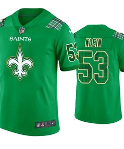 New Orleans Saints #53 A.j. Klein Jersey St. Patricks Day Kelly Green Lucky - Men - Robokeg