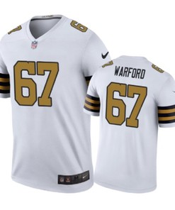 New Orleans Saints #67 Larry Warford Nike Color Rush White Jersey - Robokeg