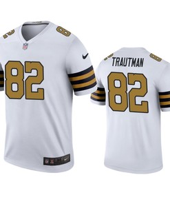 New Orleans Saints Adam Trautman White Color Rush Legend Jersey - Robokeg