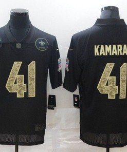 New Orleans Saints Alvin Kamara #41 Nfl 2020 Black Jersey - Robokeg