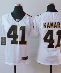 New Orleans Saints Alvin Kamara #41 Nfl 2020 White Womens Jersey - Robokeg