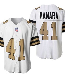 New Orleans Saints Alvin Kamara #41 Nfl American Football Team Logo Color Rush Custom 3d Designed Allover Gift For Saints Fans Baseball Jersey - Robokeg