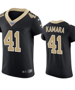 New Orleans Saints Alvin Kamara Black 100th Season Vapor Elite Jersey - Robokeg