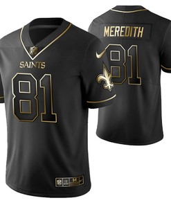 New Orleans Saints Cameron Meredith 81 2021 Nfl Golden Brandedition Black Jersey Gift For Saints Fans - Robokeg