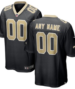 New Orleans Saints Custom Game Jersey Black Custom Jerseys Nfl - Robokeg
