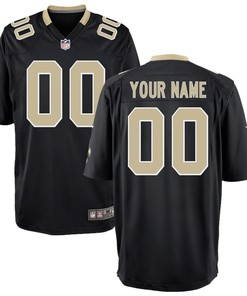 New Orleans Saints Custom Game Jersey Black Custom Jerseys Nfl - Robokeg