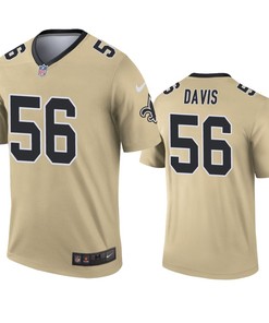 New Orleans Saints Demario Davis Gold Inverted Legend Jersey - Robokeg