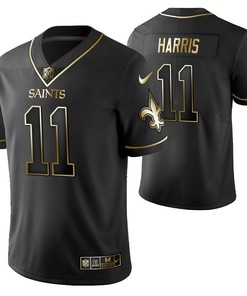 New Orleans Saints Deonte Harris 11 2021 Nfl Golden Brandedition Black Jersey Gift For Saints Fans - Robokeg