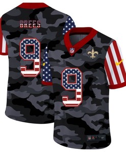 New Orleans Saints Drew Brees #9 Nfl 2020 Camo Black Jersey - Robokeg
