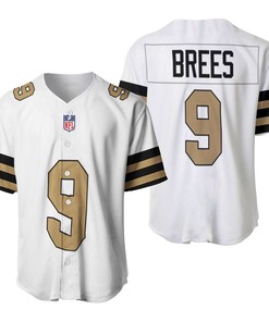 New Orleans Saints Drew Brees #9 Nfl American Football Team Logo Color Rush Custom 3d Designed Allover Gift For Saints Fans Baseball Jersey - Robokeg