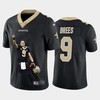 New Orleans Saints Drew Brees #9 Nfl Portrait Brandedition Black Jersey - Robokeg