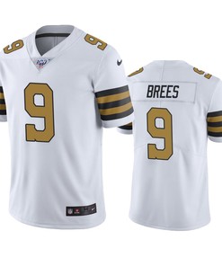 New Orleans Saints Drew Brees White 100th Season Color Rush Jersey - Robokeg
