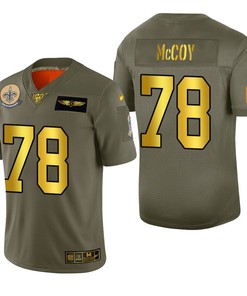 New Orleans Saints Erik Mccoy 2019 Salute To Service Nfl 100 Mens Jersey Metallic - Robokeg