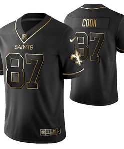 New Orleans Saints Jared Cook 87 Nfl Black Golden Brandedition Jersey Gift For Saints Fans - Robokeg
