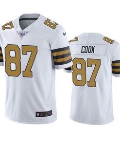 New Orleans Saints Jared Cook White 100th Season Color Rush Jersey - Robokeg