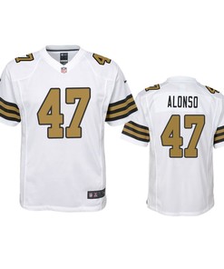 New Orleans Saints Kiko Alonso White Color Rush Game Jersey - Robokeg