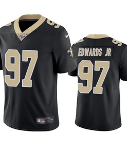 New Orleans Saints Mario Edwards Jr Black 100th Season Vapor Limited Jersey - Robokeg