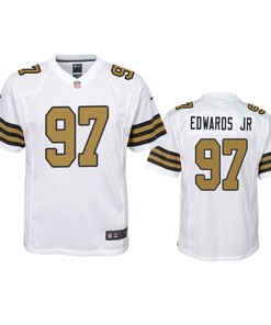 New Orleans Saints Mario Edwards Jr White Color Rush Game Jersey - Robokeg