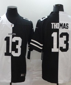 New Orleans Saints Michael Thomas #13 Nfl 2020 Black And White Jersey - Robokeg