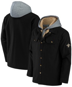 New Orleans Saints Nfl X Darius Rucker Collection By Canvas Full-zip Hoodie - Black - Robokeg