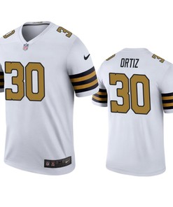 New Orleans Saints Ricky Ortiz White Color Rush Legend Jersey - Mens - Robokeg