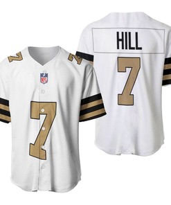 New Orleans Saints Taysom Hill #7 Nfl American Football Team Logo Color Rush Custom 3d Designed Allover Gift For Saints Fans Baseball Jersey - Robokeg