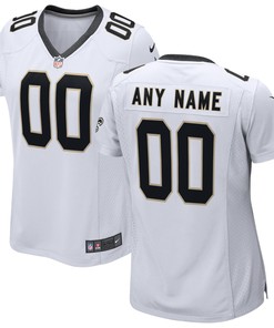 New Orleans Saints Womens Custom Game Jersey - White Custom Jerseys Nfl - Robokeg