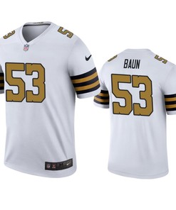 New Orleans Saints Zack Baun White Color Rush Legend Jersey - Robokeg