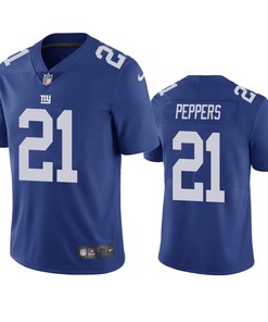 New York Giants #21 Jabrill Peppers Royal Vapor Untouchable Limited Jersey - Robokeg