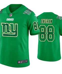 New York Giants #88 Evan Engram Jersey St. Patricks Day Kelly Green Lucky - Men - Robokeg