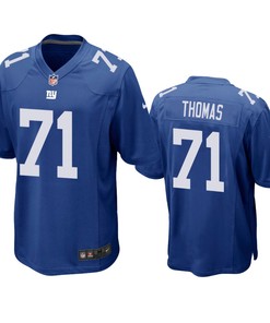 New York Giants Andrew Thomas Royal 2020 Nfl Draft Game Jersey - Robokeg
