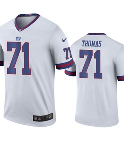 New York Giants Andrew Thomas White Color Rush Legend Jersey - Mens - Robokeg