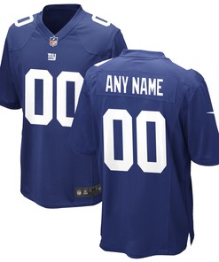 New York Giants Custom Game Jersey - Royal Custom Jerseys Nfl - Robokeg