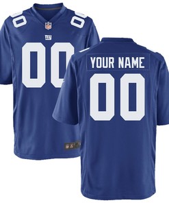 New York Giants Custom Game Jersey Royal Custom Jerseys Nfl - Robokeg