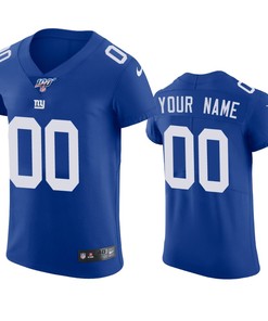 New York Giants Custom Royal 100th Season Vapor Elite Jersey - Robokeg