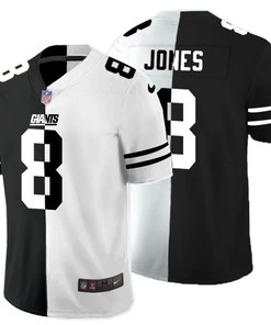 New York Giants Daniel Jones #8 Nfl 2020 Black And White Jersey - Robokeg