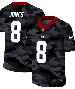 New York Giants Daniel Jones #8 Nfl 2020 Camo Black Jersey - Robokeg