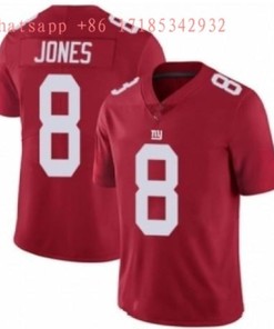 New York Giants Daniel Jones #8 Nfl 2020 Red Jersey Jersey - Robokeg