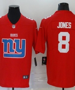 New York Giants Daniel Jones #8 Nfl 2020 Red Orange Jersey - Robokeg