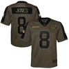 New York Giants Daniel Jones 8 Nfl Olive 2021 Salute To Service Game Men Jersey For Giants Fans - Robokeg