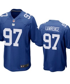 New York Giants Dexter Lawrence 2019 Nfl Draft Royal Game Jersey - Robokeg