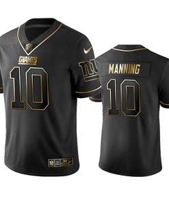 New York Giants Eli Manning Black Golden Edition 2019 Vapor Untouchable Limited Jersey - Mens - Robokeg