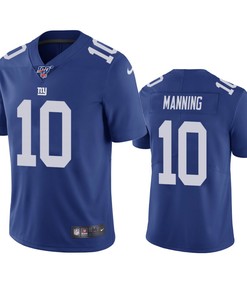 New York Giants Eli Manning Royal 100th Season Vapor Limited Jersey - Robokeg