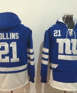 New York Giants Landon Collins #21 Nfl 2020 Cobalt Hoodie Jersey - Robokeg