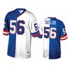 New York Giants Lawrence Taylor Royal White Retired Player Split Jersey - Robokeg