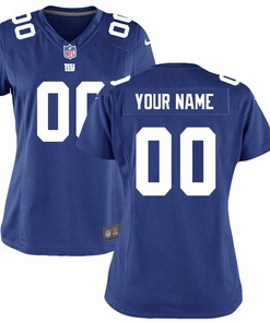 New York Giants Nike Womens Custom Game Jersey - Royal Blue - Robokeg