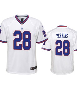 New York Giants Paul Perkins White Color Rush Game Jersey - Robokeg