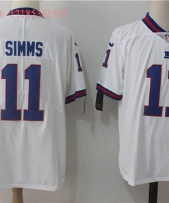 New York Giants Phil Simms #11 Nfl 2020 White Jersey Jersey - Robokeg