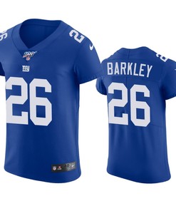 New York Giants Saquon Barkley Royal 100th Season Vapor Elite Jersey - Robokeg